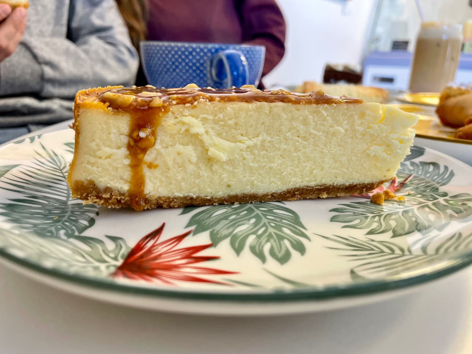Their top seller for a reason—creamy cheesecake topped with caramel and cashews, where the cashews add an interesting consistency, and it’s simply amazing