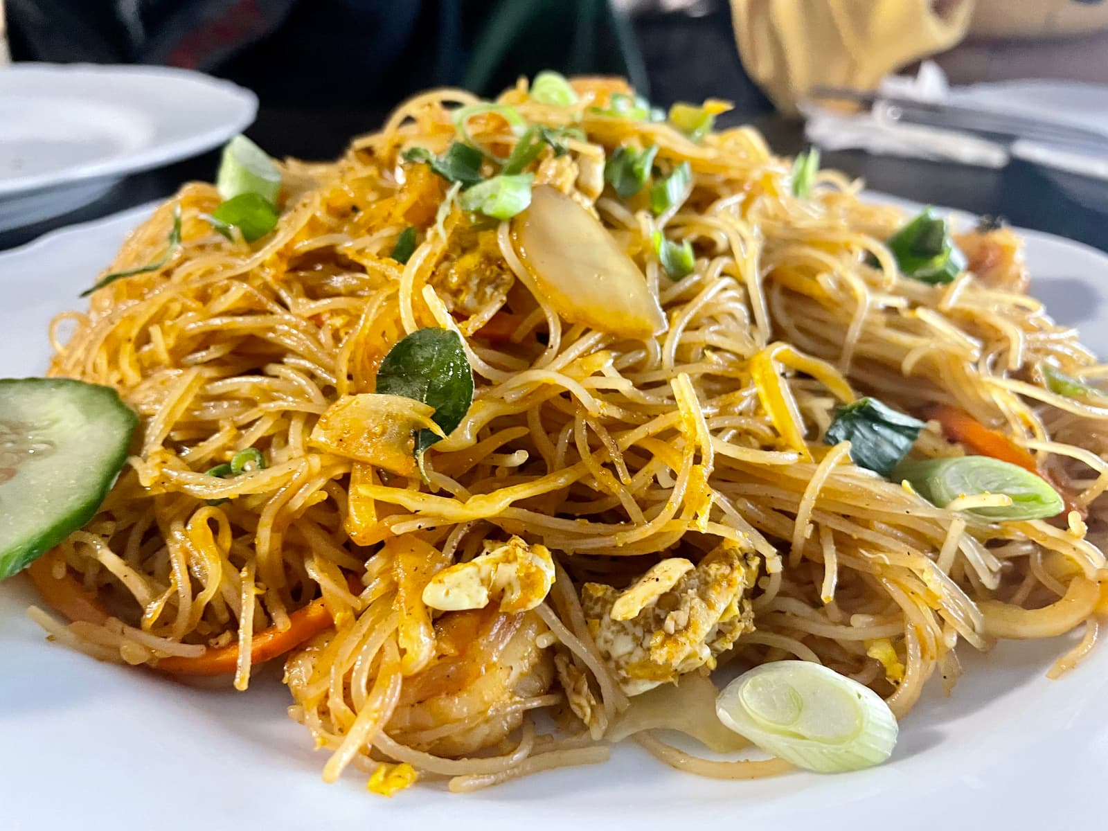 The hakka noodles were thin, eggy, and a strong start with well-cooked shrimp
