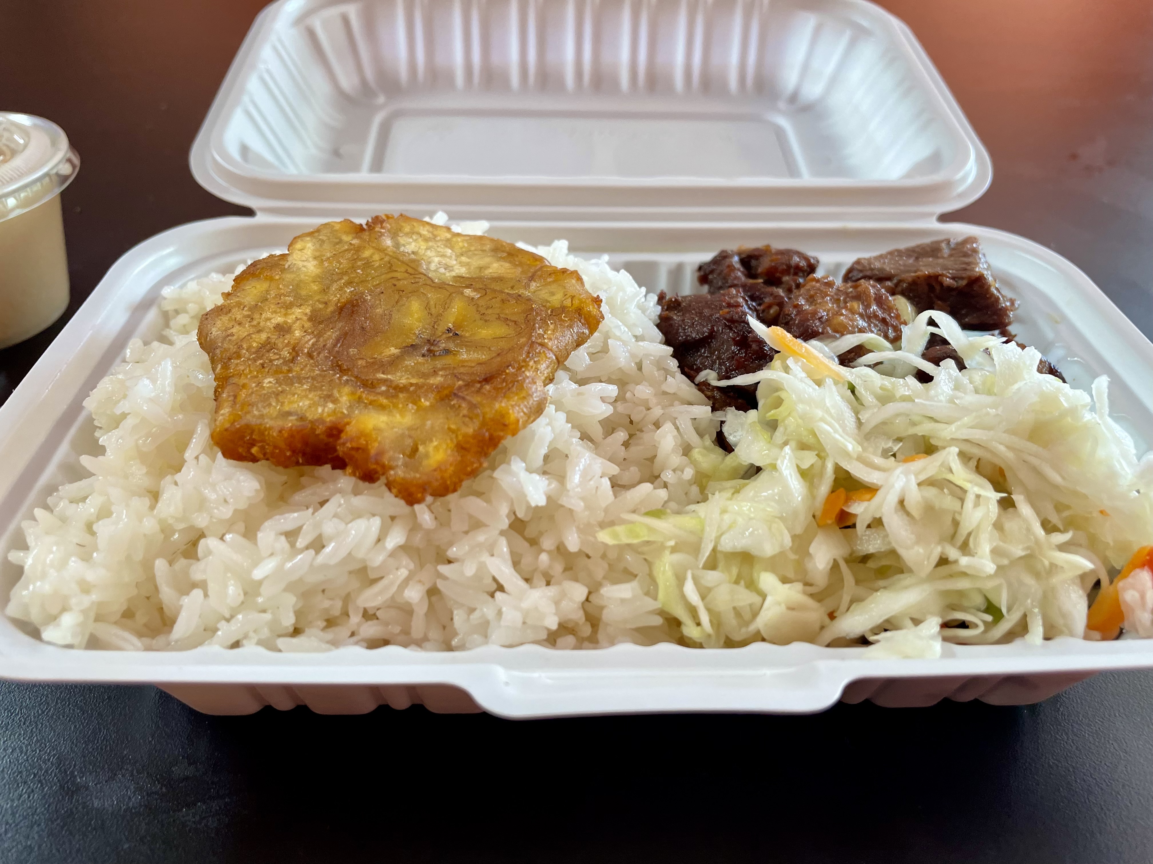 Griot—made with pork shoulder marinated in citrus, braised and then fried—is considered by some to be Haiti's national dish and is best had with rice, pikliz and sos pwa