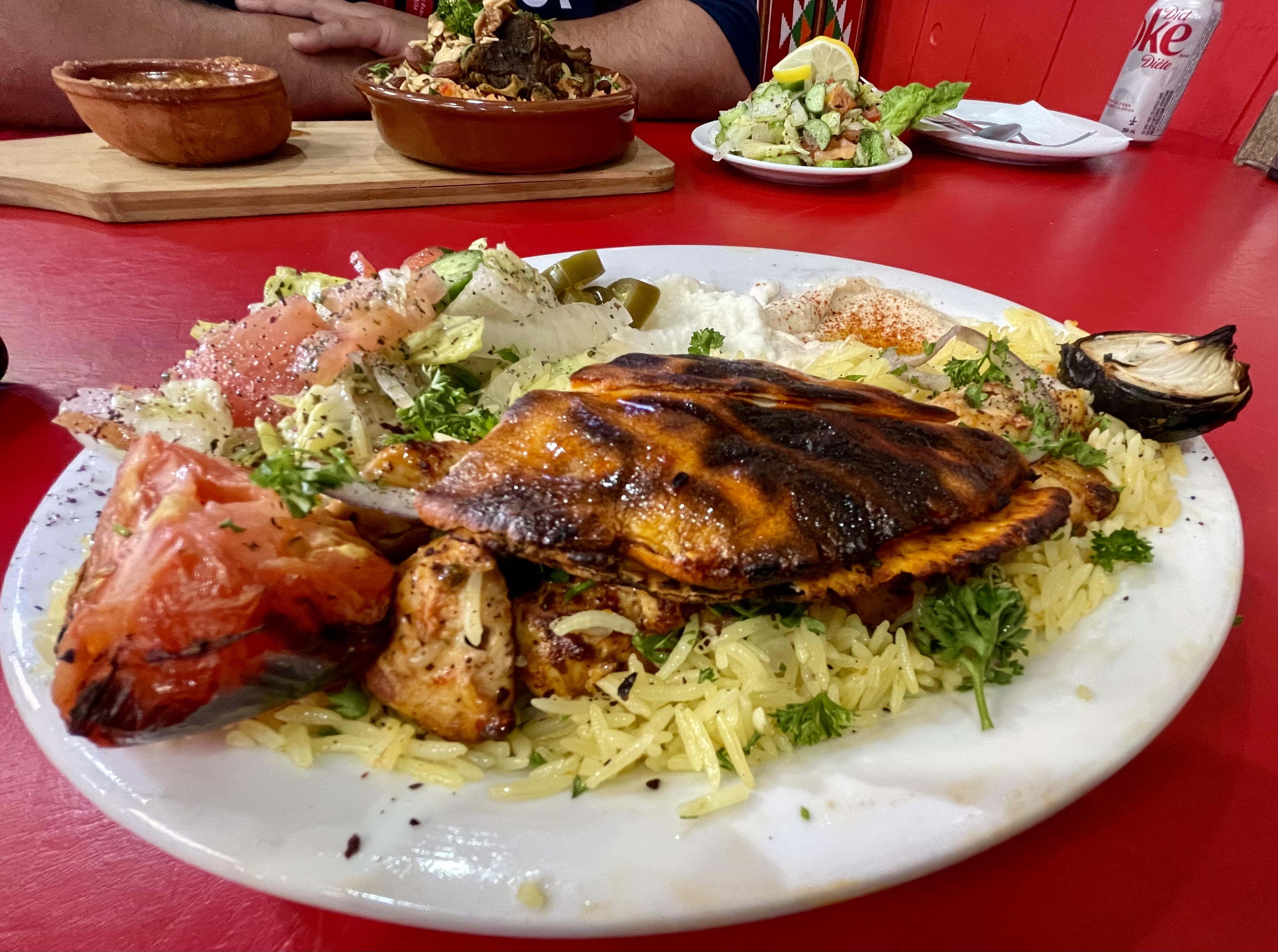 Service was great at Alhalabi and the portions were quite generous