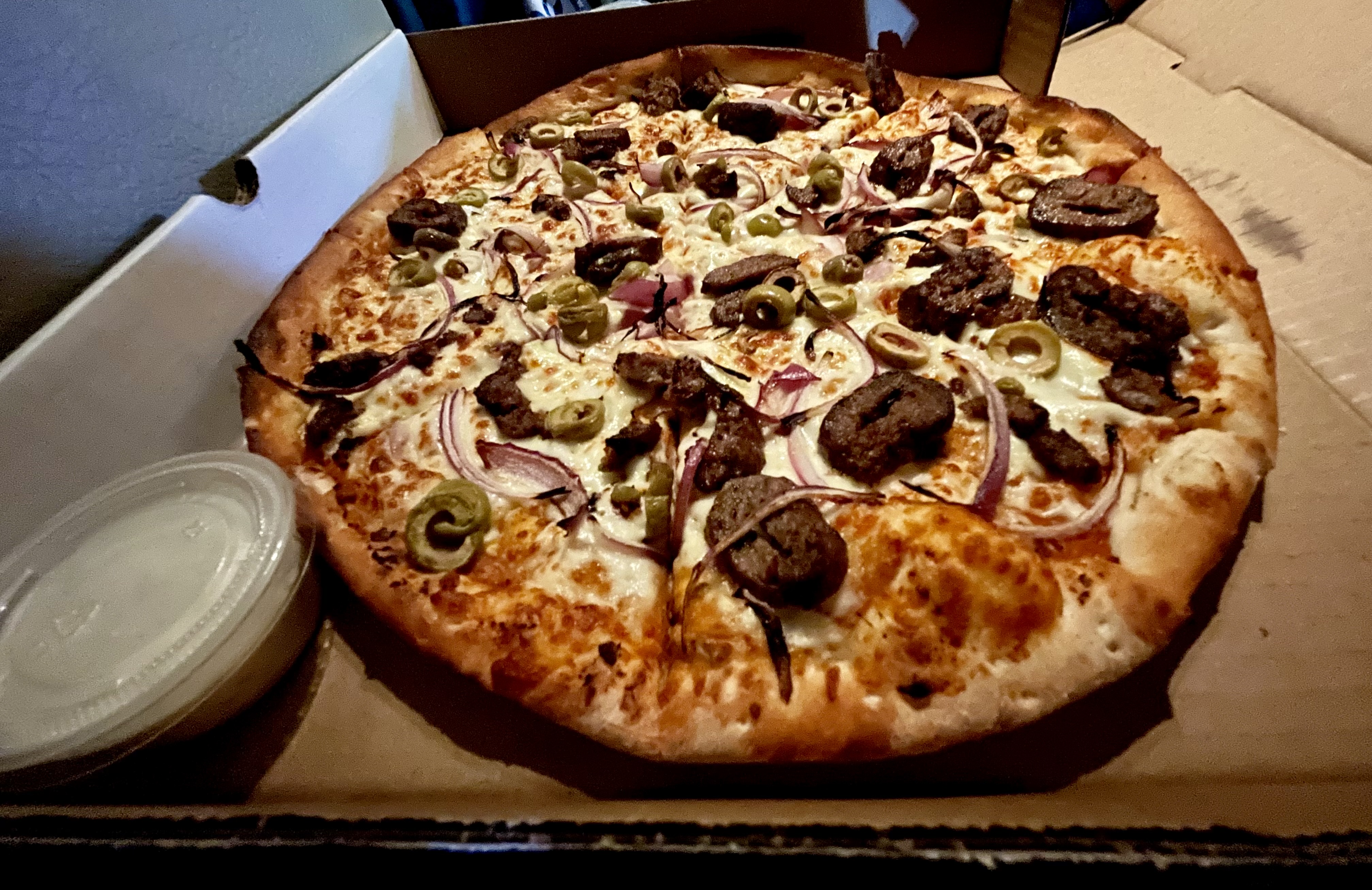 The behari bites pizza comes with special behari sauce, mozzarella, behari boti, green pepper, onion, roasted green chillis and fresh coriander